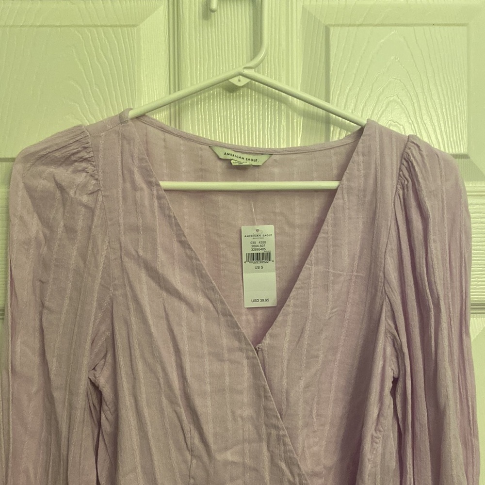 American eagle wrap peplum top NWT - Picture 2 of 9